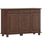 Armario Cristaleira E Balcao 3 Portas Madeira Maciça Milani S