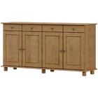 Armario Cristaleira E Balcao 4 Portas Madeira Maciça Milani S