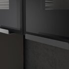 Armário Cristaleira Em Aço 2 Portas De Vidro 65cm Dobradiças