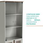 Armário Cristaleira Multiuso Com Vidro 4 Portas Mb 1005 Trama