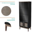 Armário Cristaleira Multiuso Com Vidro 4 Portas Mb 1005 Trama