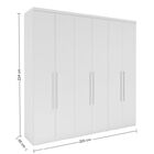 Armário Danúbio 6 Portas - Branco Acetinado