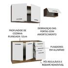 Armário De  Cozinha Compacta 180cm Rustic/branco Agata Madesa