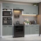 Armário De  Cozinha Completa 270cm Branco/cinza Agata Madesa