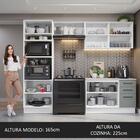 Armário De  Cozinha Completa 270cm Branco/cinza Agata Madesa