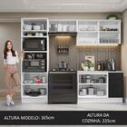 Armário De  Cozinha Completa 270cm Branco/preto Agata Madesa