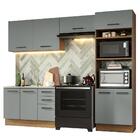 Armário De  Cozinha Completa 270cm Rustic/cinza Agata Madesa