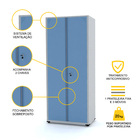 Armário De Aço 192x80x40 Pandin Ap409sl - Cinza/azul Dalí