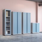 Armário De Aço 192x80x40 Pandin Ap409sl - Cinza/azul Dalí