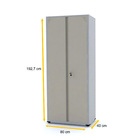 Armário De Aço 192x80x40 Pandin Ap409sl - Cinza/bege
