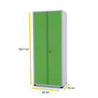 Armário De Aço 192x80x40 Pandin Ap409sl - Cinza/verde
