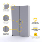 Armário De Aço 200x118x40 Pandin Ap403m - Cinza