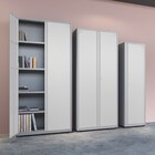 Armário De Aço 200x118x40 Pandin Ap403m - Cinza/branco