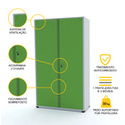 Armário De Aço 200x118x40 Pandin Ap403m - Cinza/verde