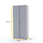 Armário De Aço 200x90x40 Pandin Ap402sl - Cinza