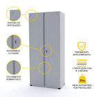 Armário De Aço 200x90x40 Pandin Ap402sl - Cinza