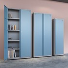 Armário De Aço 200x90x40 Pandin Ap402sl - Cinza/azul Dalí