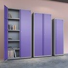 Armário De Aço 200x90x40 Pandin Ap402sl - Cinza/lilás