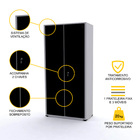 Armário De Aço 200x90x40 Pandin Ap402sl - Cinza/preto