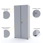 Armário De Aço 2 Portas 162x75x40 Pandin Ap408sl - Cinza