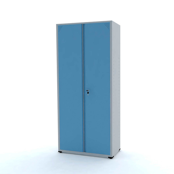 Armário De Aço 2 Portas 162x75x40 Pandin Ap408sl - Cinza/azul