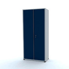 Armário De Aço 2 Portas 162x75x40 Pandin Ap408sl - Cinza/azul
