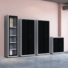 Armário De Aço 2 Portas 162x75x40 Pandin Ap408sl - Cinza/preto