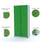 Armário De Aço 2 Portas 162x75x40 Pandin Ap408sl - Cinza/verde