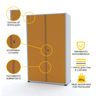 Armário De Aço 2 Portas 200x118x40 Pandin Ap403sl - Cinza/lar