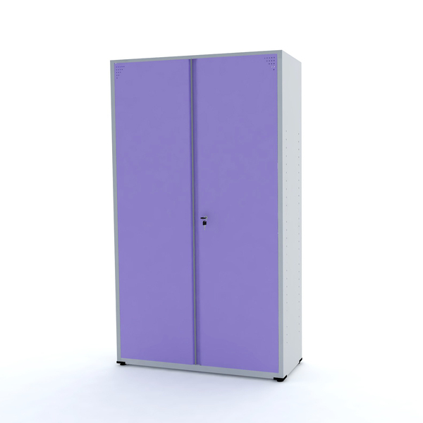 Armário De Aço 2 Portas 200x118x40 Pandin Ap403sl - Cinza/lilás