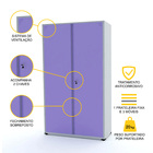 Armário De Aço 2 Portas 200x118x40 Pandin Ap403sl - Cinza/lil