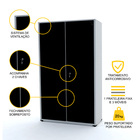 Armário De Aço 2 Portas 200x118x40 Pandin Ap403sl - Cinza/pre