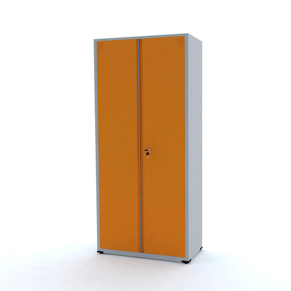 Armário De Aço 2 Portas 200x90x40 Pandin Ap402m - Cinza/laran