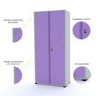 Armário De Aço 2 Portas 200x90x40 Pandin Ap402m - Cinza/lilás