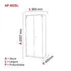 Armário De Aço 2 Portas 4 Prateleiras Com Chave Ap402sl Diver