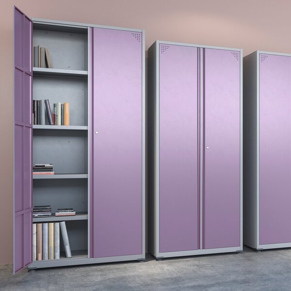 Armário De Aço 2 Portas 4 Prateleiras Com Chave Ap403sl | Leroy Merlin