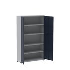 Armário De Aço 2 Portas 4 Prateleiras Com Chave Ap403sl