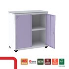 Armário De Aço 2 Portas 4 Prateleiras Com Chave Ap406sl Branc