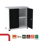 Armário De Aço 2 Portas 4 Prateleiras Com Chave Ap406sl Branc