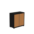 Armário De Aço 2 Portas 4 Prateleiras Com Chave Ap406sl Preto