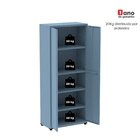 Armário De Aço 2 Portas 4 Prateleiras Com Chave Ap409sl