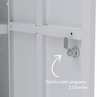 Armário De Aço 2 Portas 4 Prateleiras Com Chave Ap409sl Branc