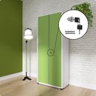 Armário De Aço 2 Portas 4 Prateleiras Com Chave Ap409sl Branc