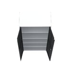 Armário De Aço 2 Portas 4 Prateleiras Com Chave Ap409sl Branc