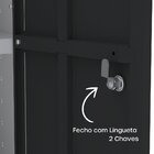 Armário De Aço 2 Portas 4 Prateleiras Com Chave Ap409sl Branc