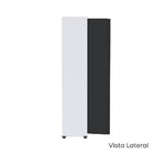 Armário De Aço 2 Portas 4 Prateleiras Com Chave Ap409sl Branc