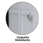 Armário De Aço 2 Portas 4 Prateleiras Com Chave Ap409sl Preto