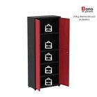 Armário De Aço 2 Portas 4 Prateleiras Com Chave Ap409sl Preto