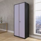 Armário De Aço 2 Portas 4 Prateleiras Com Chave Ap409sl Preto