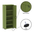 Armário De Aço 2 Portas 4 Prateleiras Com Chave Ap409sl Verde